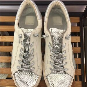 Dolce Vita Silver and White Women's Sneakers